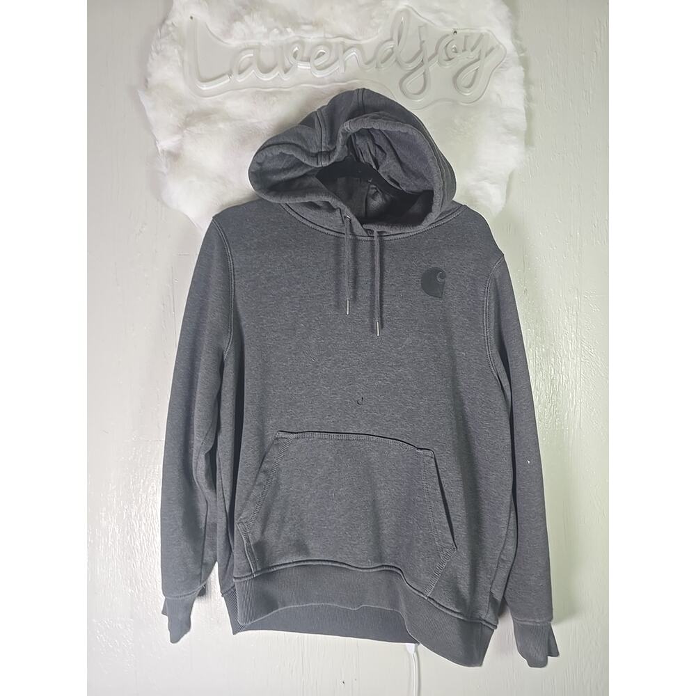 Carhartt Women's Dark Gray Relaxed Fit Pullover Hoodie Size XL Utility Work Wear
